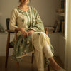 Dhiyona IE Floral Embroidered Regular Thread Work Kurta With Trousers & Dupatta