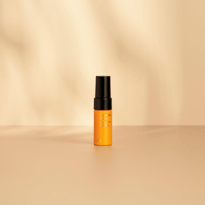82°E by Deepika Padukone skincare gift kit in gold featuring mini sunscreen bottles with elegant packaging.