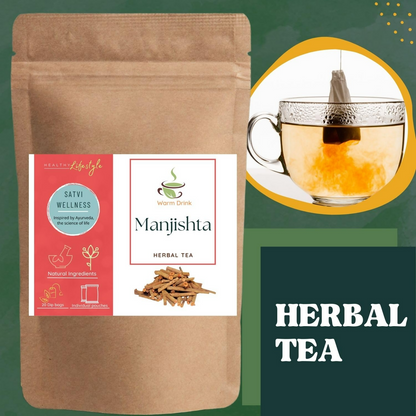 Satvi Wellness Manjishta Tea Bags | Indian Madder | Manjatti | Herbal Tea