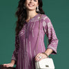 Dhiyona IE Printed Beads & Stones Kurta with Palazzos