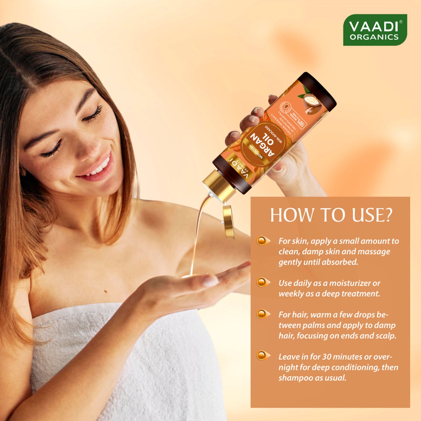 Vaadi Herbals Cold Pressed Morrocon Argan Oil