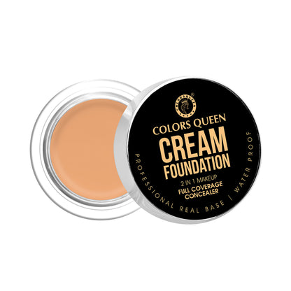 Colors Queen 2 In 1 Cream Waterproof Foundation With Concealer - F29