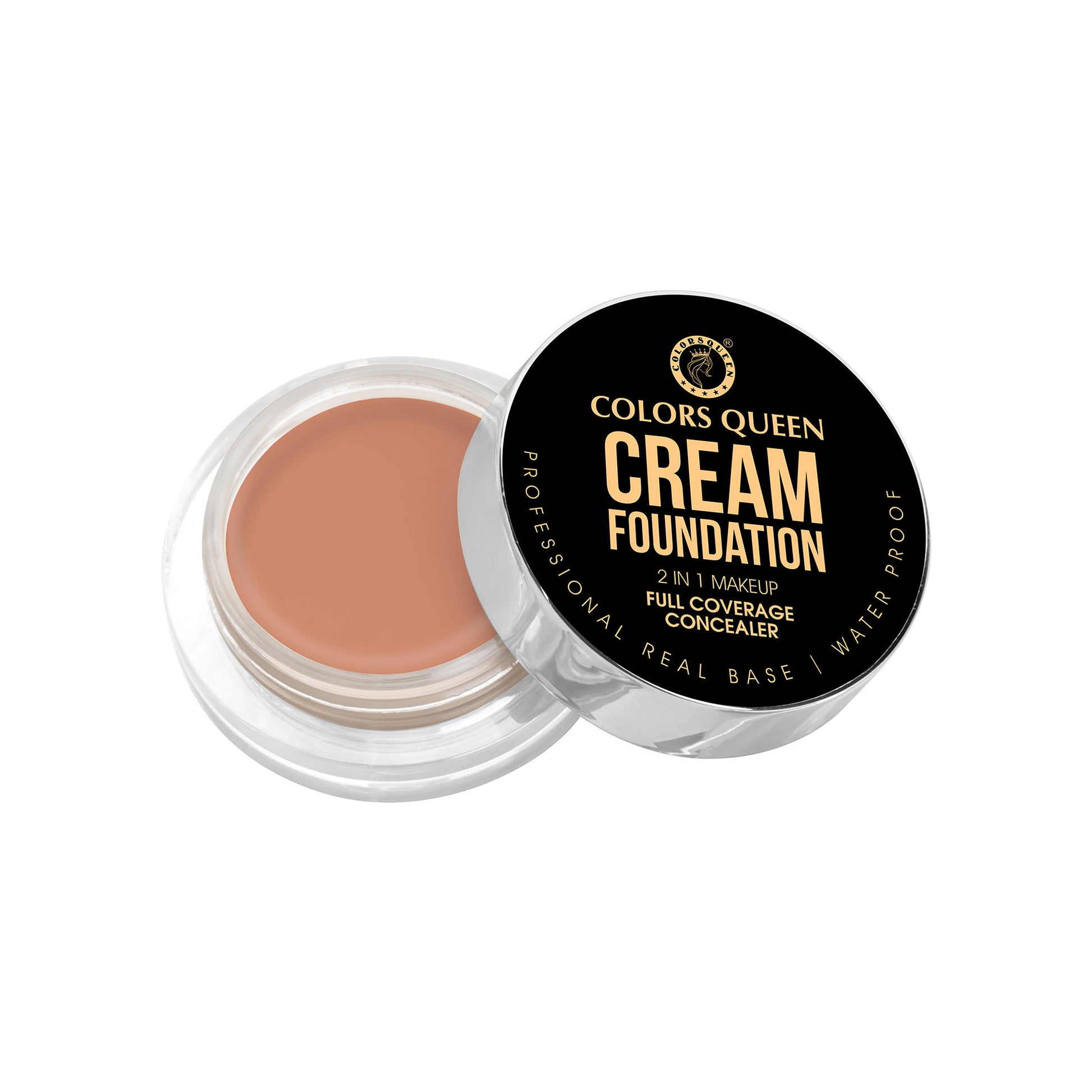Colors Queen 2 In 1 Cream Waterproof Foundation With Concealer - 626a