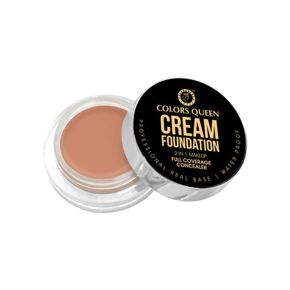 Colors Queen 2 In 1 Cream Waterproof Foundation With Concealer - 626a
