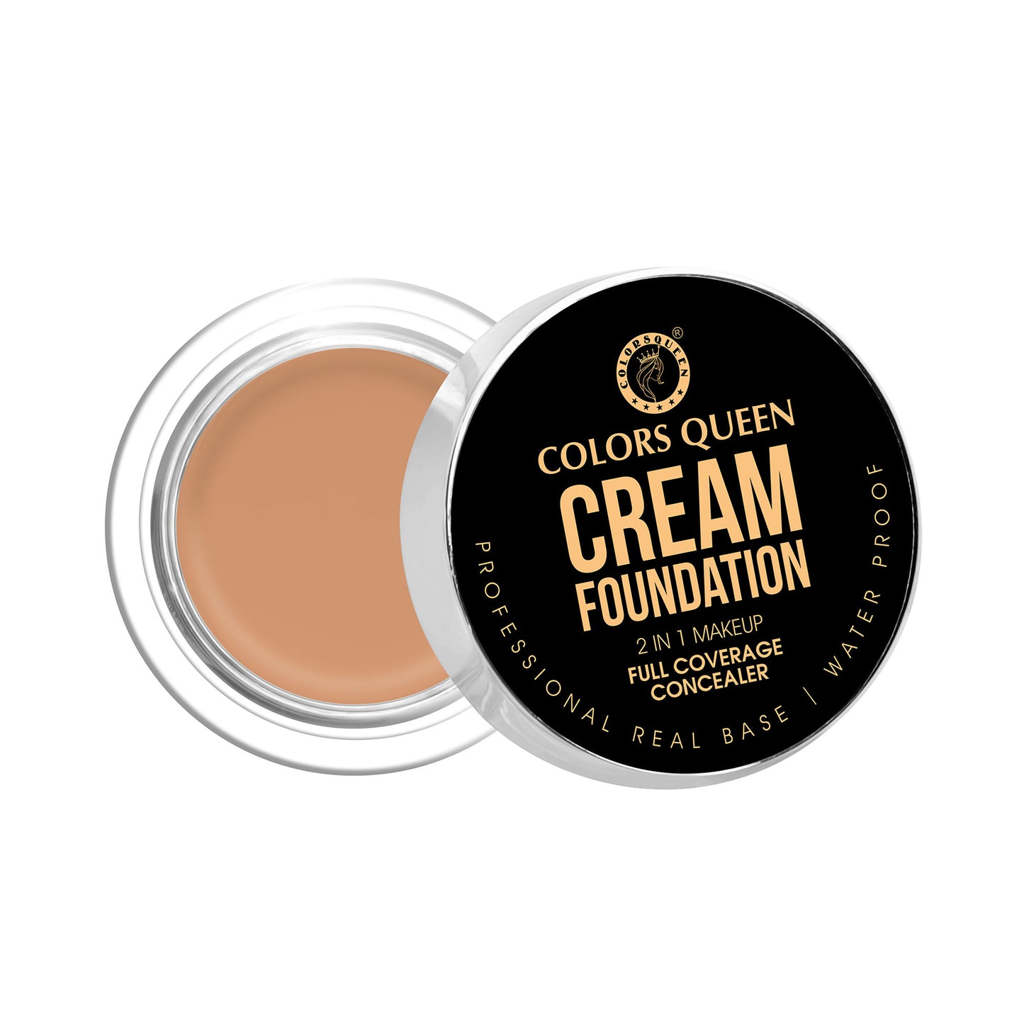 Colors Queen 2 In 1 Cream Waterproof Foundation With Concealer - Chinese