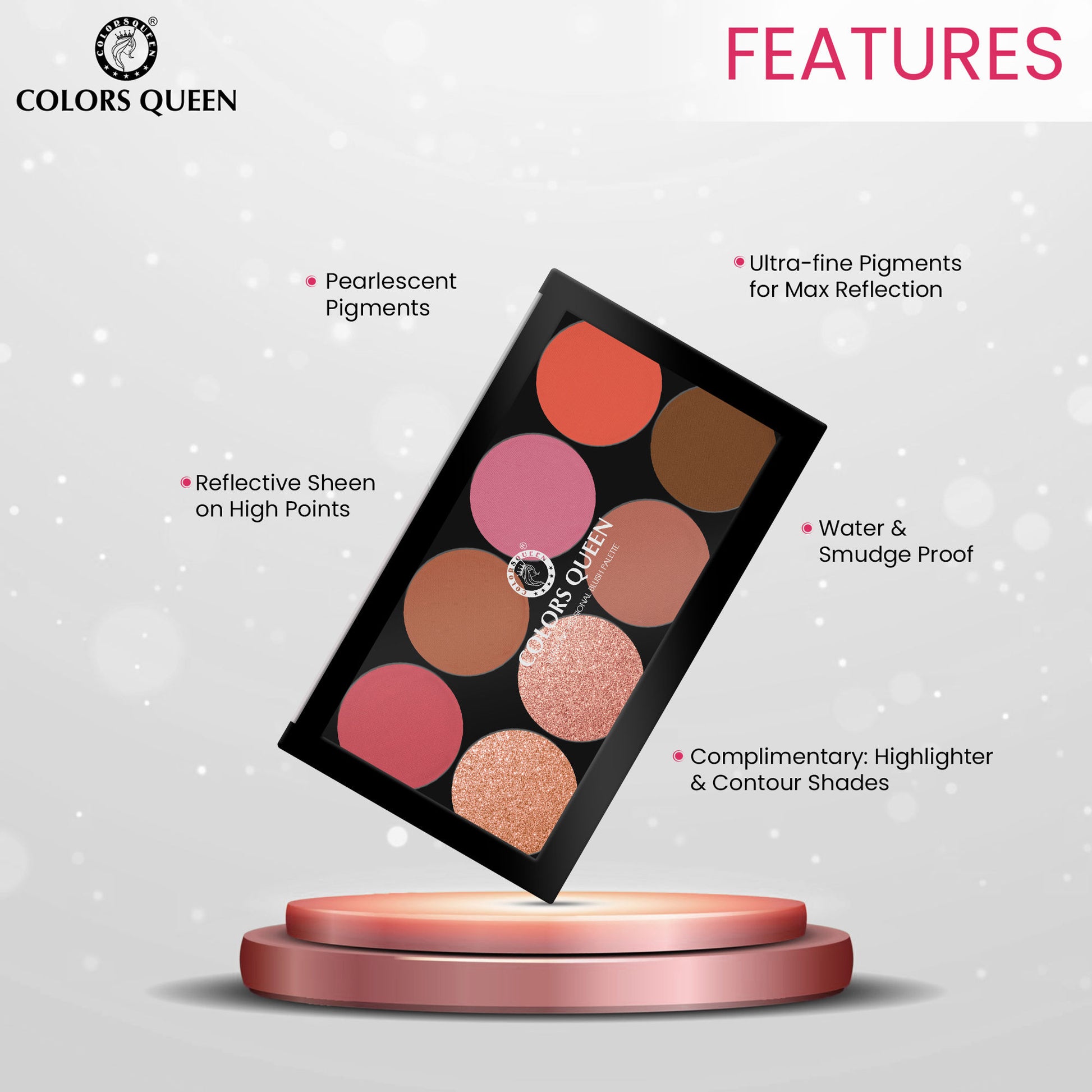Colors Queen Ultra Professional Blush Palette - 01
