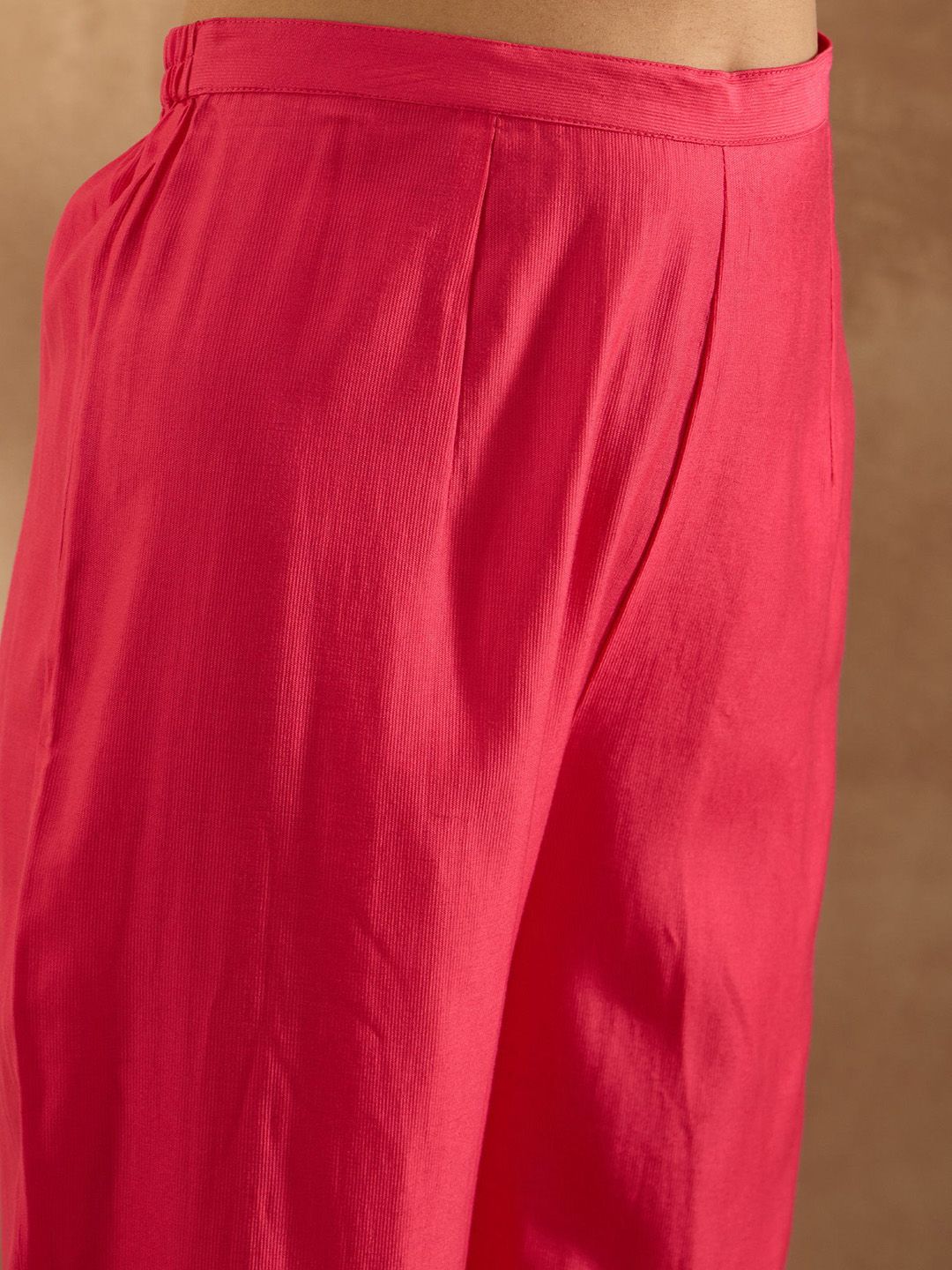 Indyancart IE Embroidered Three-Quarter Sleeves Liva Tunic With Trouser