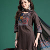 Dhiyona IE Ethnic Motifs Striped Sequinned Pure Cotton Kurta With Trousers & Dupatta