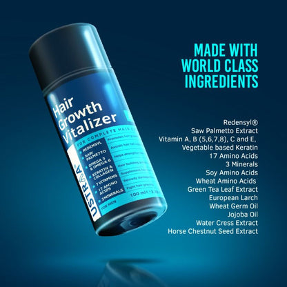 Ustraa Hair Growth Vitalizer - Boost Hair Growth, Prevents Hairfall With Redensyl & Jojoba