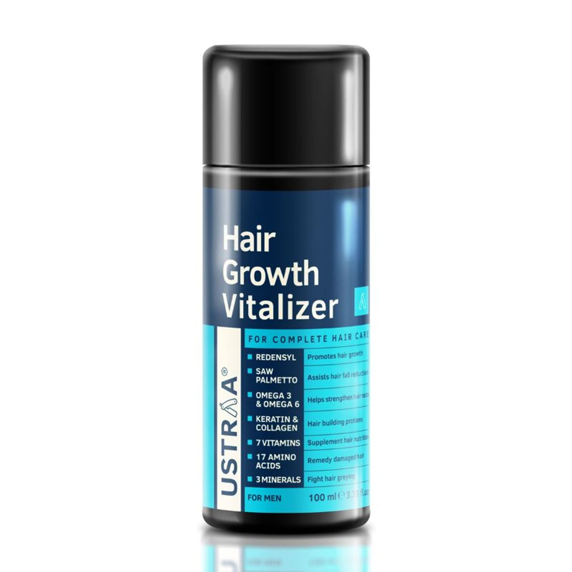 Ustraa Hair Growth Vitalizer - Boost Hair Growth, Prevents Hairfall With Redensyl & Jojoba