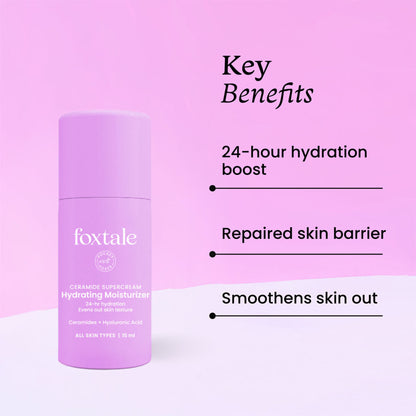 Foxtale Ceramide Supercream Hydrating Moisturizer for Skin Barrier Repair & Uneven Texture