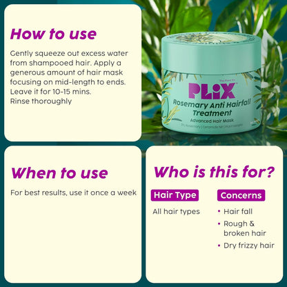 Plix Rosemary Anti-Hair Fall Treatment Advanced Hair Mask