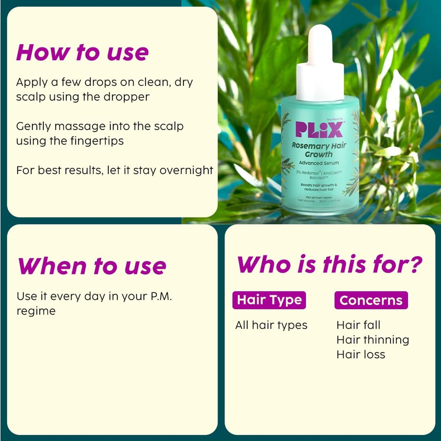 Plix Rosemary Hair Growth Serum