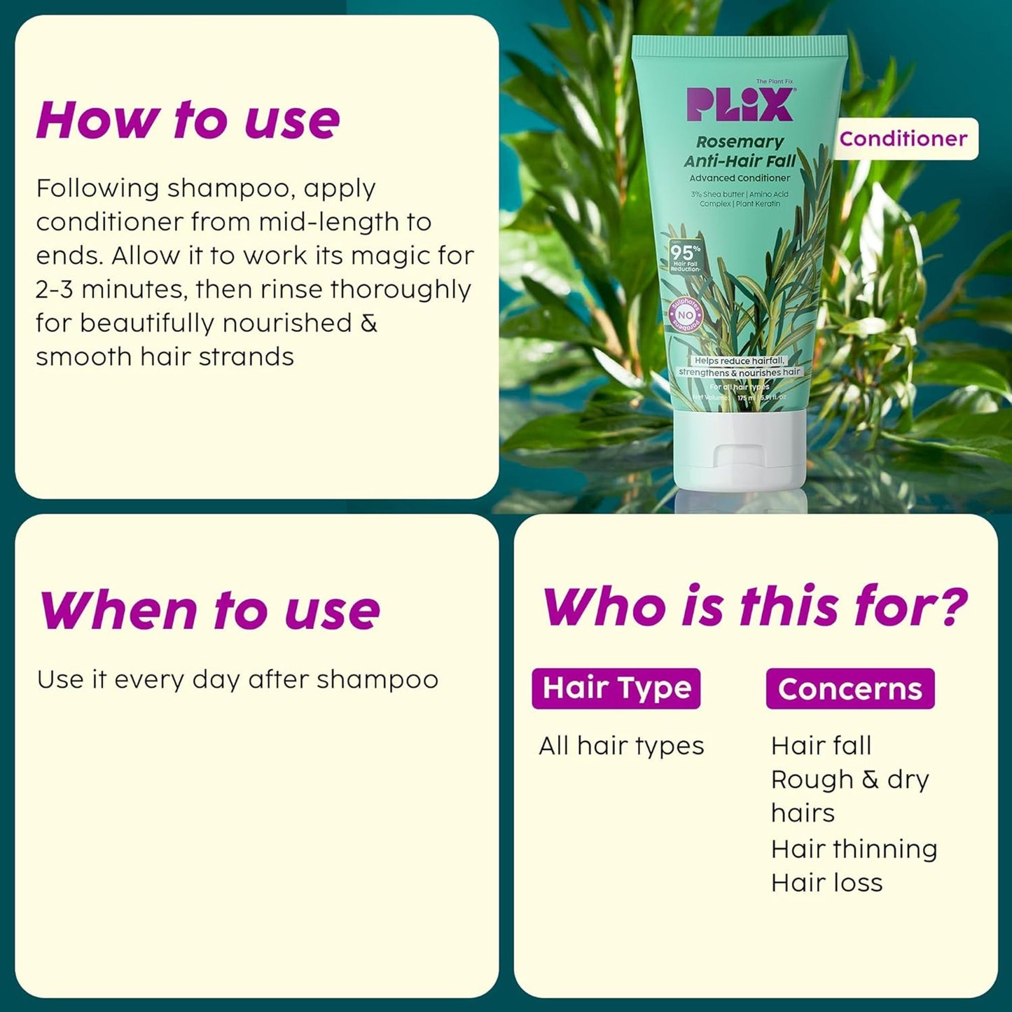 Plix The Plant Fix Rosemary Anti Hairfall Advanced Shampoo