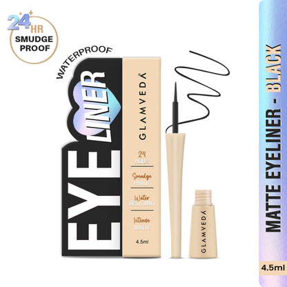 Glamveda Super Matte Liquid Intense Eyeliner - Black