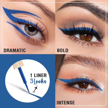 Glamveda Super Matte Liquid Intense Eyeliner - Blue