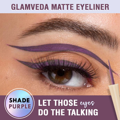 Glamveda Super Matte Liquid Intense Eyeliner - Purple