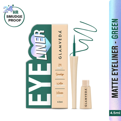 Glamveda Super Matte Liquid Intense Eyeliner - Green