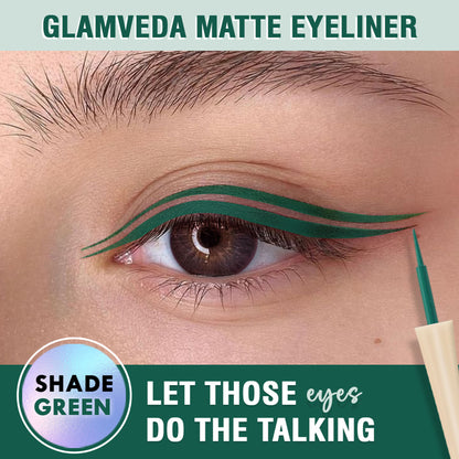 Glamveda Super Matte Liquid Intense Eyeliner - Green