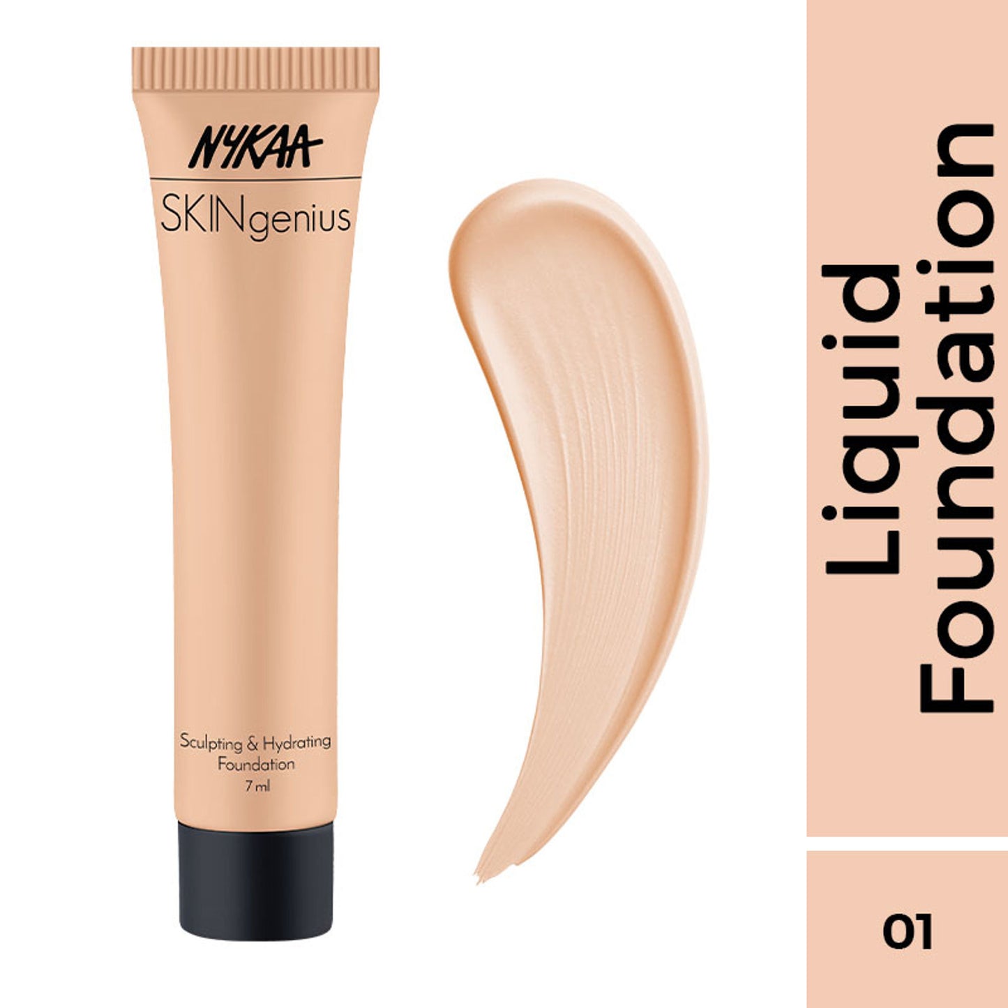 Nykaa Cosmetics Mini SKINgenius Sculpting & Hydrating Dewy Foundation - Pure Ivory 01