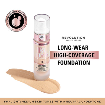 Makeup Revolution IRL Filter Longwear Foundation - F6