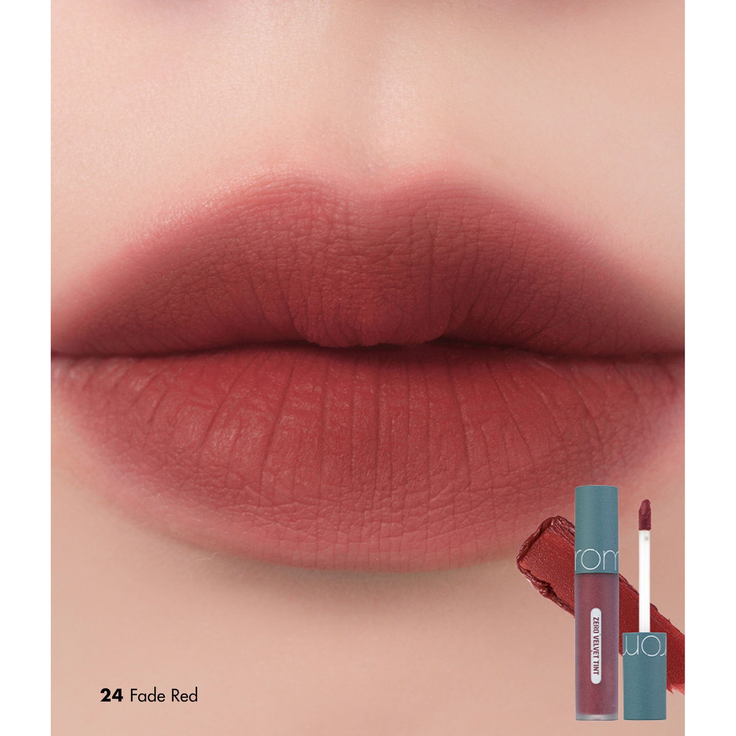 Rom&nd Zero Velvet Tint - 24 Fade Red