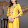 Dhiyona IE Women Floral Embroidered Liva Kurta with Palazzos & Dupatta