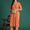 Dhiyona IE Printed Empire Pure Cotton Kurta with Trousers