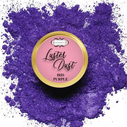 Confect Edible Luster Dust – Pack of 5 | Silver, Gold, Crystal, Blue, Purple |