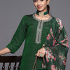 Dhiyona VA Women's Ethnic Motifs Embroidered Regular Kurta with Trousers & Dupatta