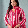 Dhiyona VA Women'sStripper with Floral Printed Kurta with Trouser & Dupatta