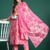 Dhiyona IE Floral Printed Pure Cotton Kurta with Trousers & With Dupatta