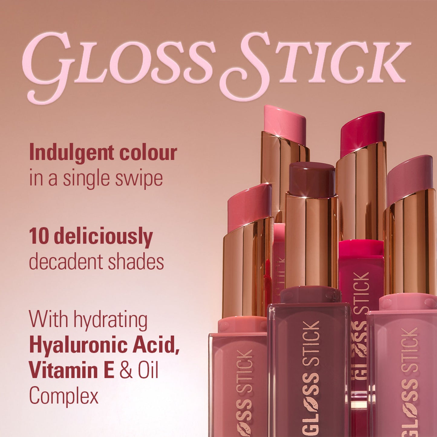 Makeup Revolution Pout Lip Gloss Stick - Creme Brulee Mauve