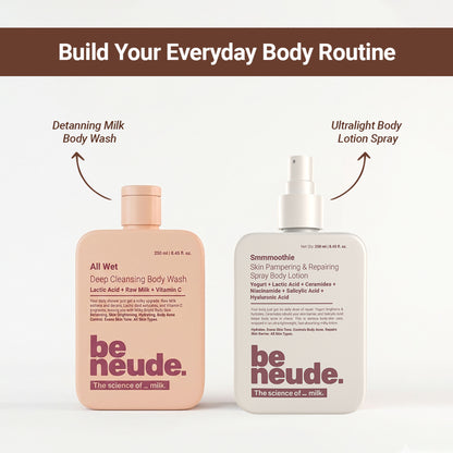 Be Neude All Wet Deep Cleansing Detanning Milk Body Wash