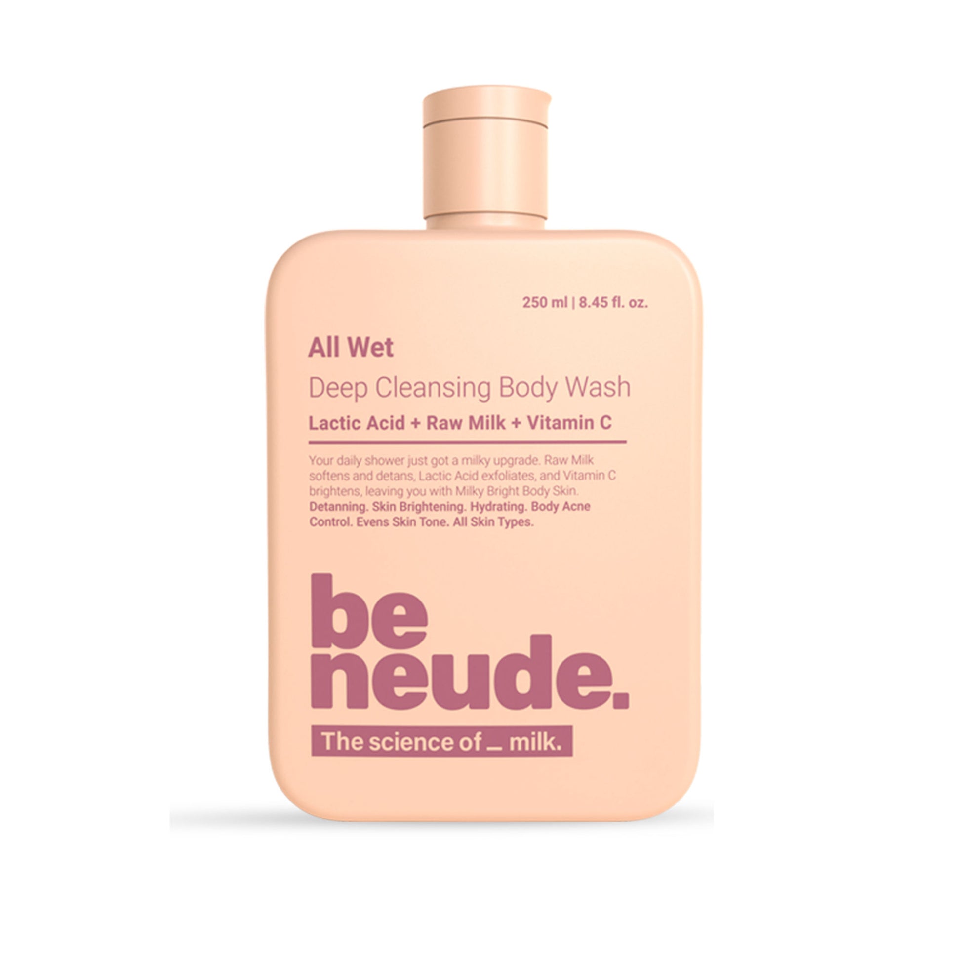 Be Neude All Wet Deep Cleansing Detanning Milk Body Wash