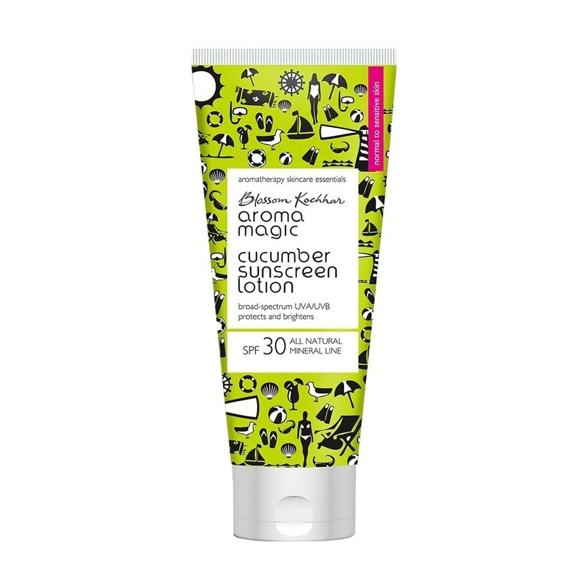 Aroma Magic Cucumber Sunscreen Lotion SPF 30 UVA/UVB All Natural Mineral Line
