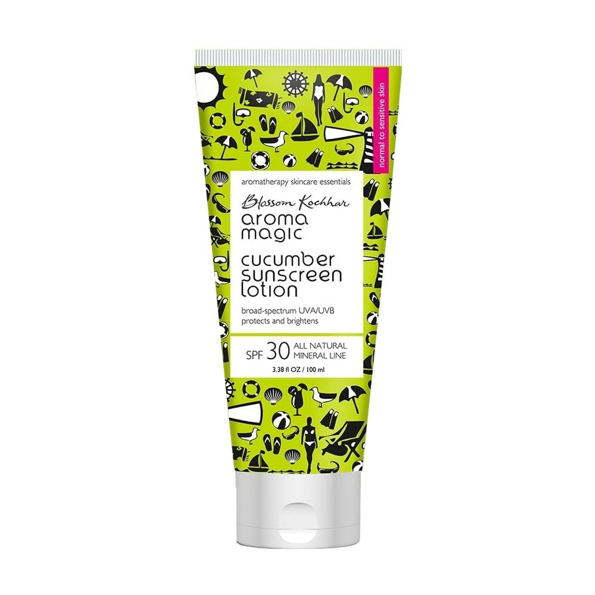 Aroma Magic Cucumber Sunscreen Lotion SPF 30 UVA/UVB All Natural Mineral Line