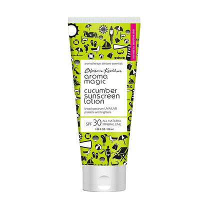 Aroma Magic Cucumber Sunscreen Lotion SPF 30 UVA/UVB All Natural Mineral Line