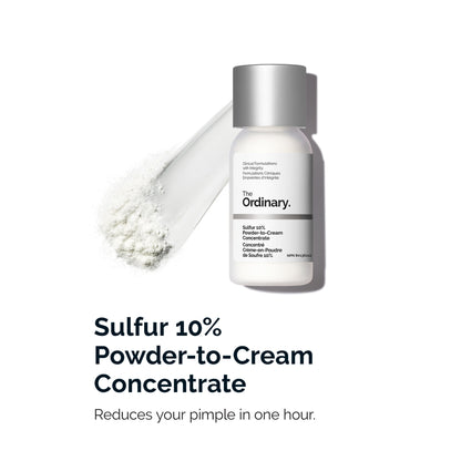 The Ordinary Sulfur 10% Powder-to-Cream Concentrate - Acne Spot Correction for Sensitive Skin