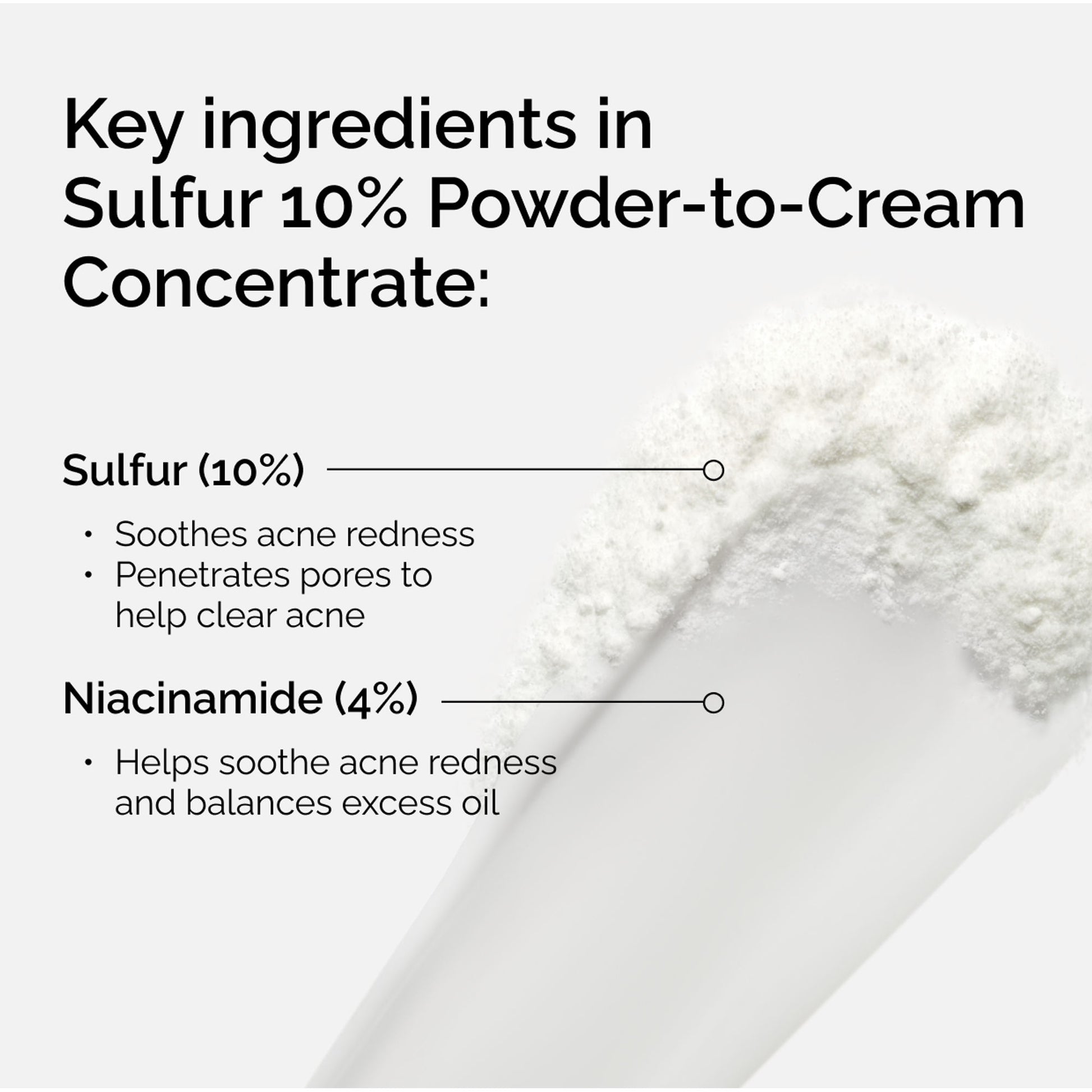 The Ordinary Sulfur 10% Powder-to-Cream Concentrate - Acne Spot Correction for Sensitive Skin