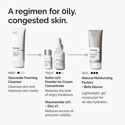 The Ordinary Sulfur 10% Powder-to-Cream Concentrate - Acne Spot Correction for Sensitive Skin