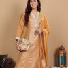 Dhiyona VA Women'sEthnic Motifs Woven Design Sequinned Straight Kurta with Trousers & Dupatta