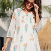 Dhiyona IE Floral Printed Pure Cotton Anarkali Kurta with Trousers