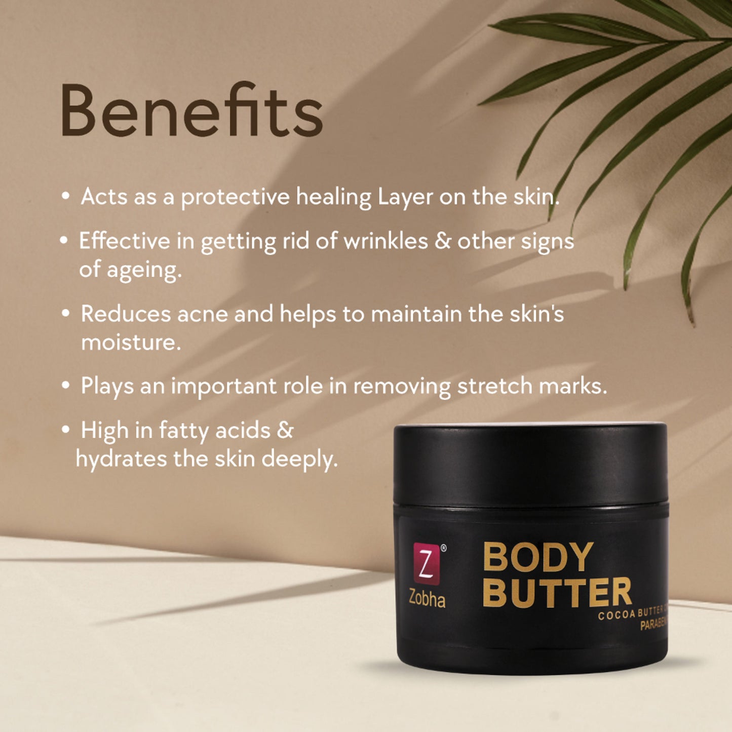Zobha Cocoa Butter Body Butter Cream