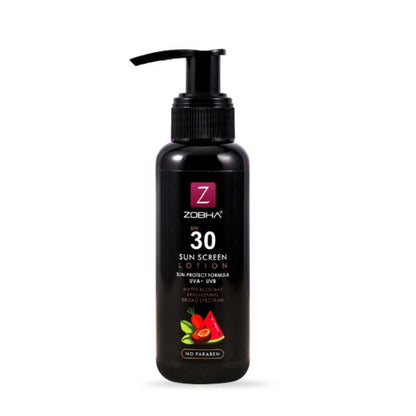Zobha Sunscreen Lotion SPF 30 UVA & UVB Protection Water Resistant Sunscreen