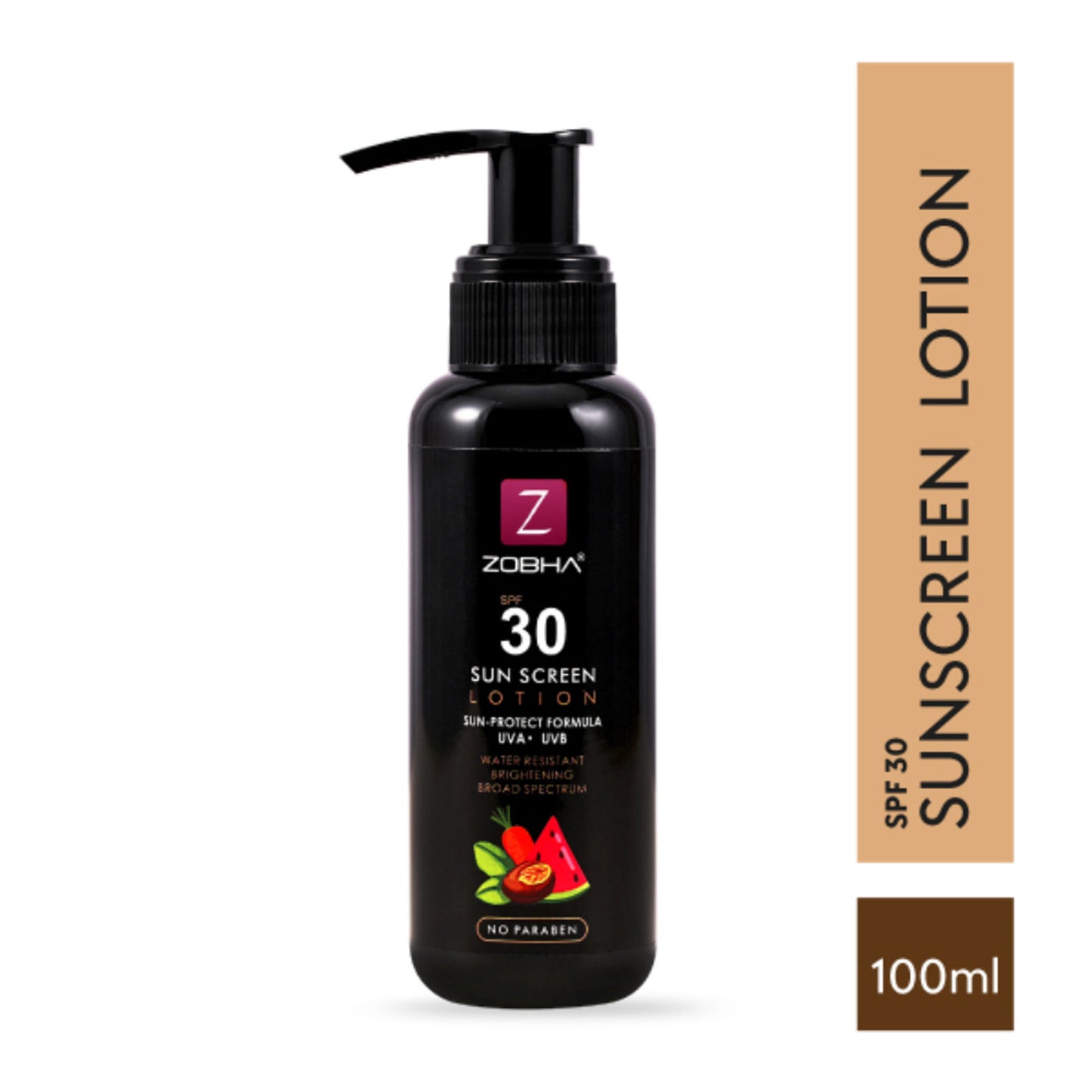 Zobha Sunscreen Lotion SPF 30 UVA & UVB Protection Water Resistant Sunscreen