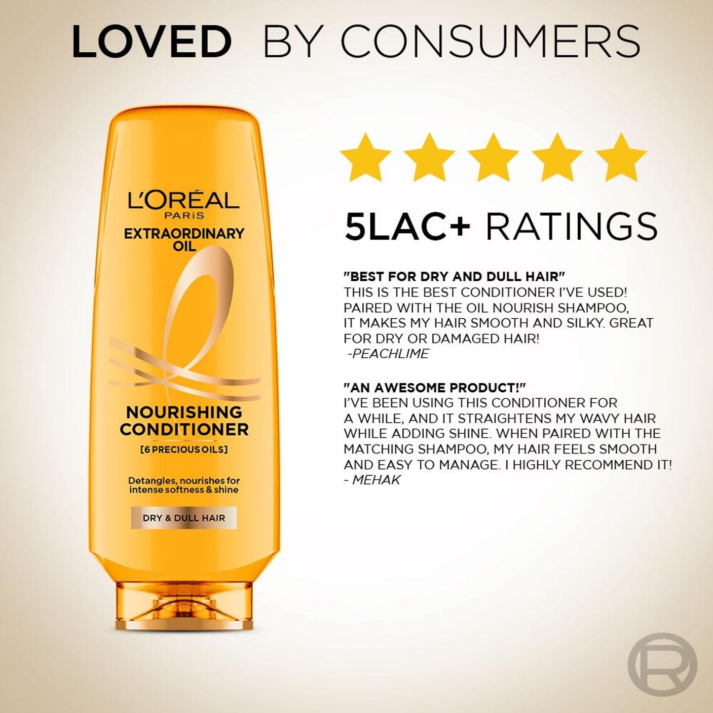 L'Oreal Paris Extraordinary Oil Nourishing Conditioner For Dull & Dry Hair- Makes Hair Smooth