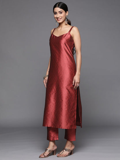 Dhiyona VA Women's Sweetheart Neck Kurta With Trousers & Dupatta