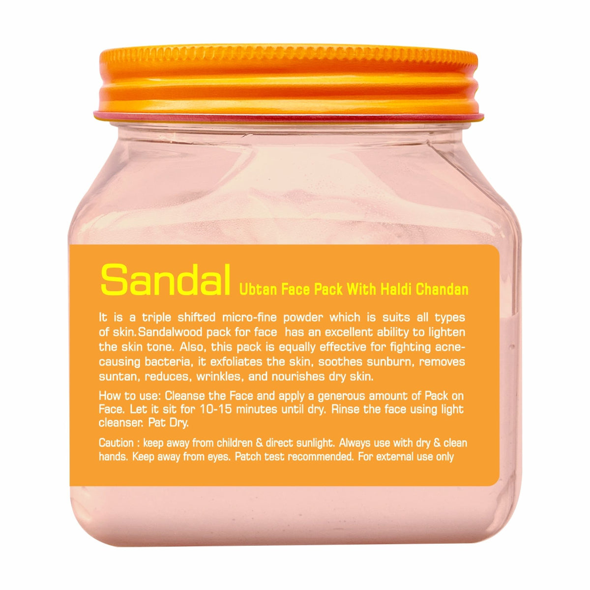 Jeva Ubtan face pack with haldi and chandan for skin brightening and glow enhancement, shown in a natural gel form.
