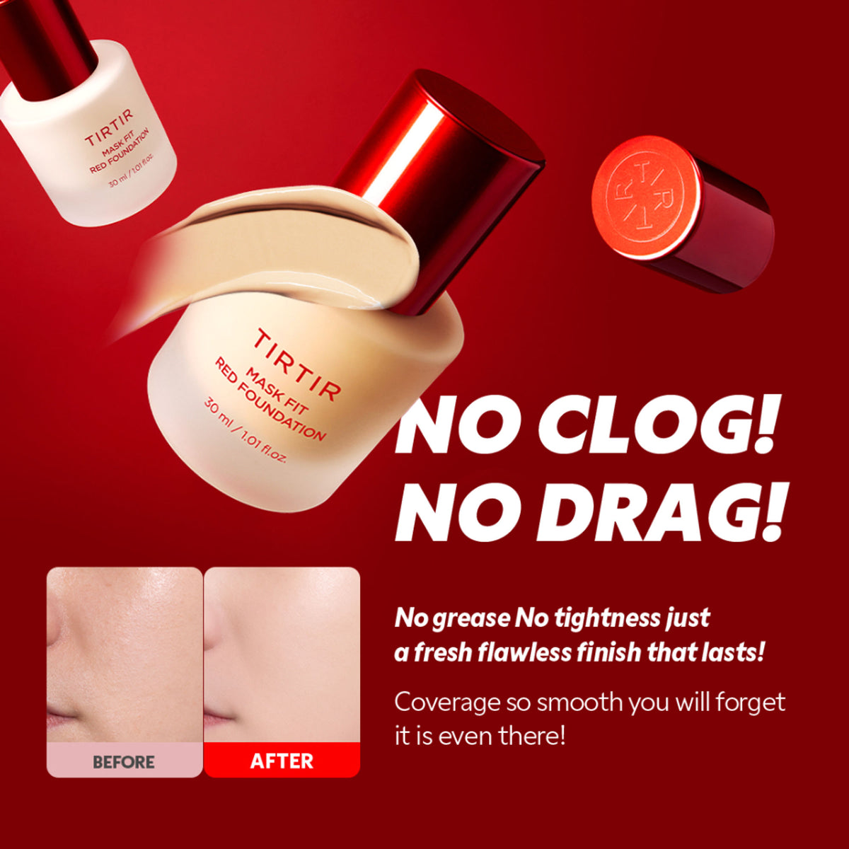TIRTIR Mask Fit Red Foundation - 13N Fair Ivory